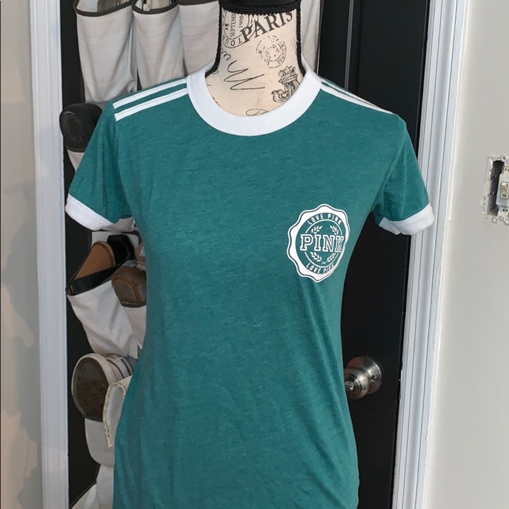 Green pink v-neck!